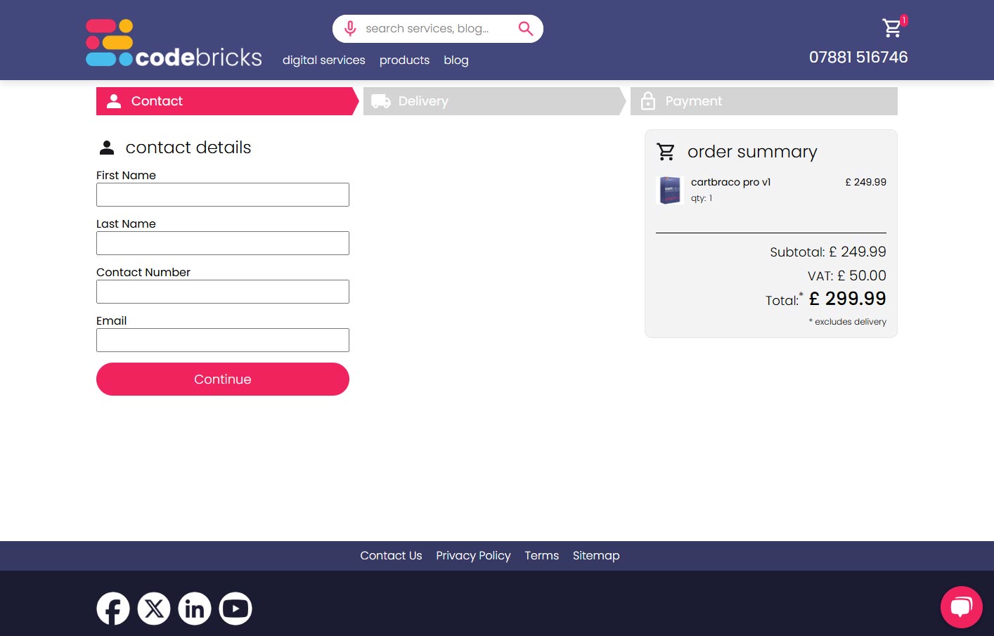 Cartbraco Umbraco Ecommerce Contact