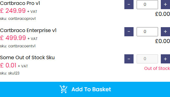 Cartbraco Multi Add To Basket Buttons