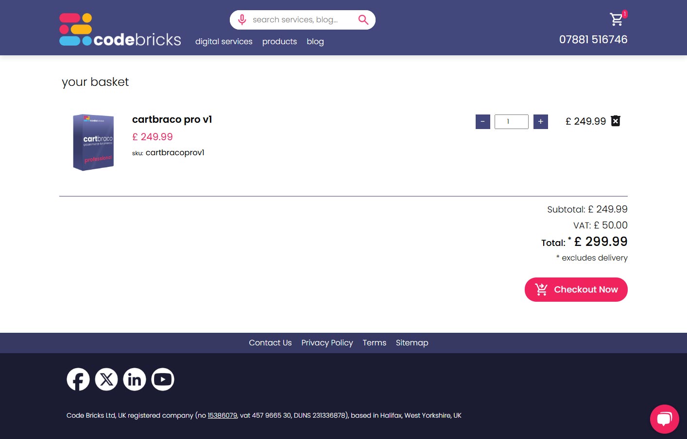 Cartbraco Umbraco Ecommerce Basket